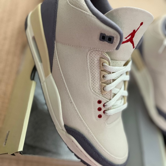 Jordan Cream and Gray Sneakers Classic Design